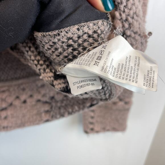 Prana Womens XS Crestland Pullover Wool Blend Turtleneck Sweater Pink Patch - Picture 7 of 12